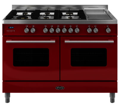 BRITANNIA  Delphi 120 Dual Fuel Range Cooker - Gloss Red